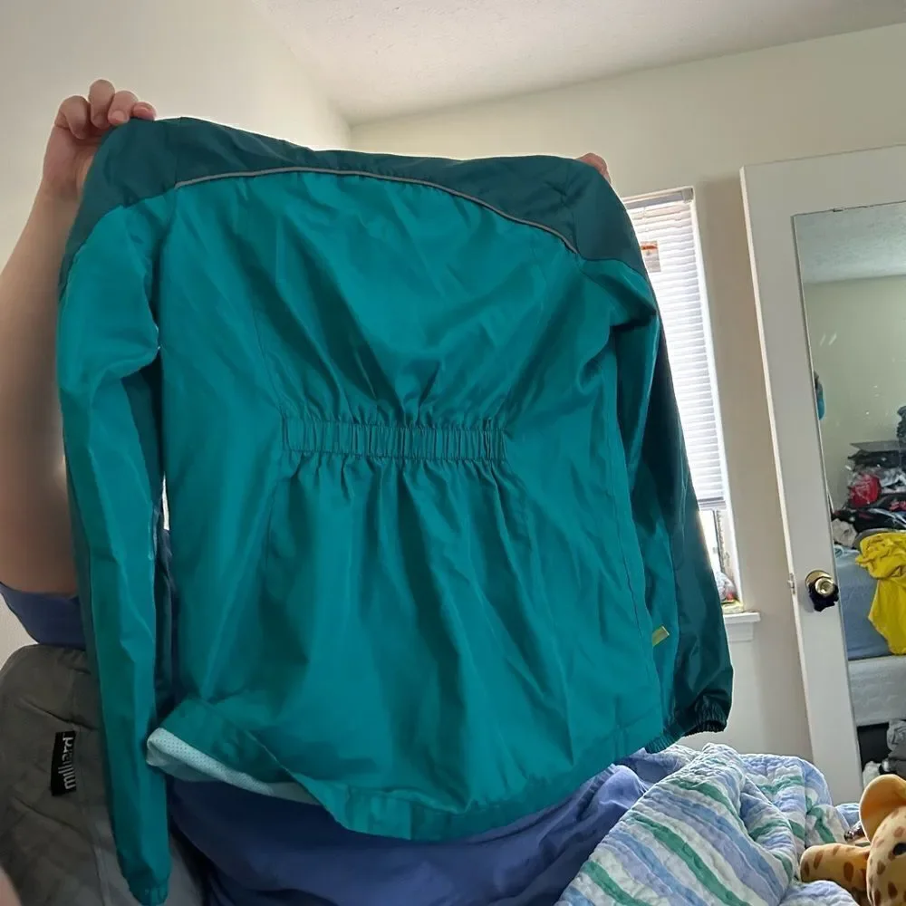 Girls Blue Green C9 by Champion Windbreaker Zip Up Jacket